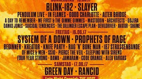 Nova Rock 2017 Bands